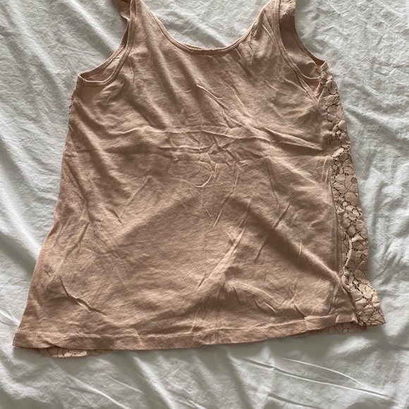 J Crew Lace Overlay Tank Top in Blush - Picture 3 of 8